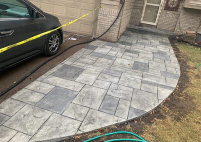 Stamped Patio construction, by Major Oaks Hardscape in MN