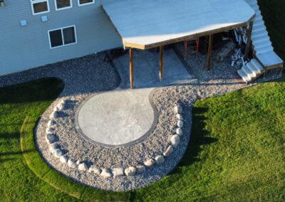 Stamped Patio construction, by Major Oaks Hardscape in MN