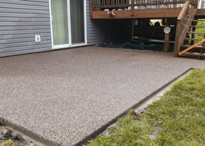 Exposed Aggerate Patio construction, by Major Oaks Hardscape in MN