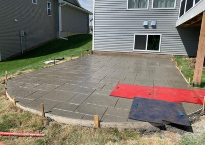 Stamped Patio construction, by Major Oaks Hardscape in MN
